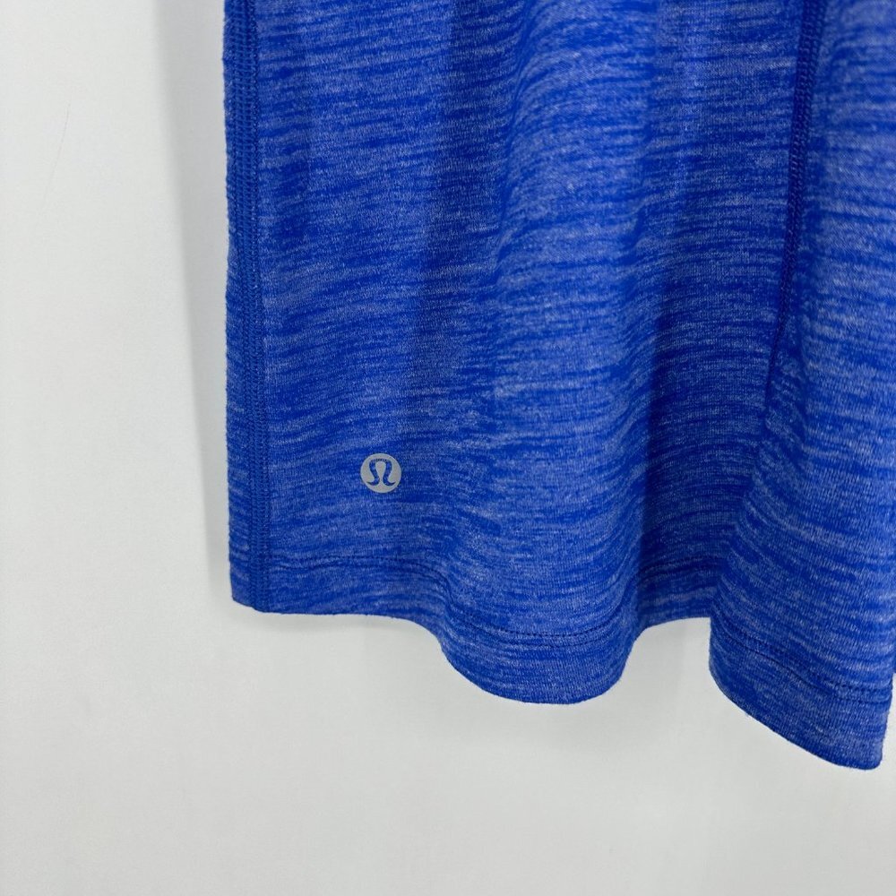 Lululemon Trapeze Twist Open Back Light Luon Tank Top Heathered Harbor Blue‎ 2 - Picture 6 of 7